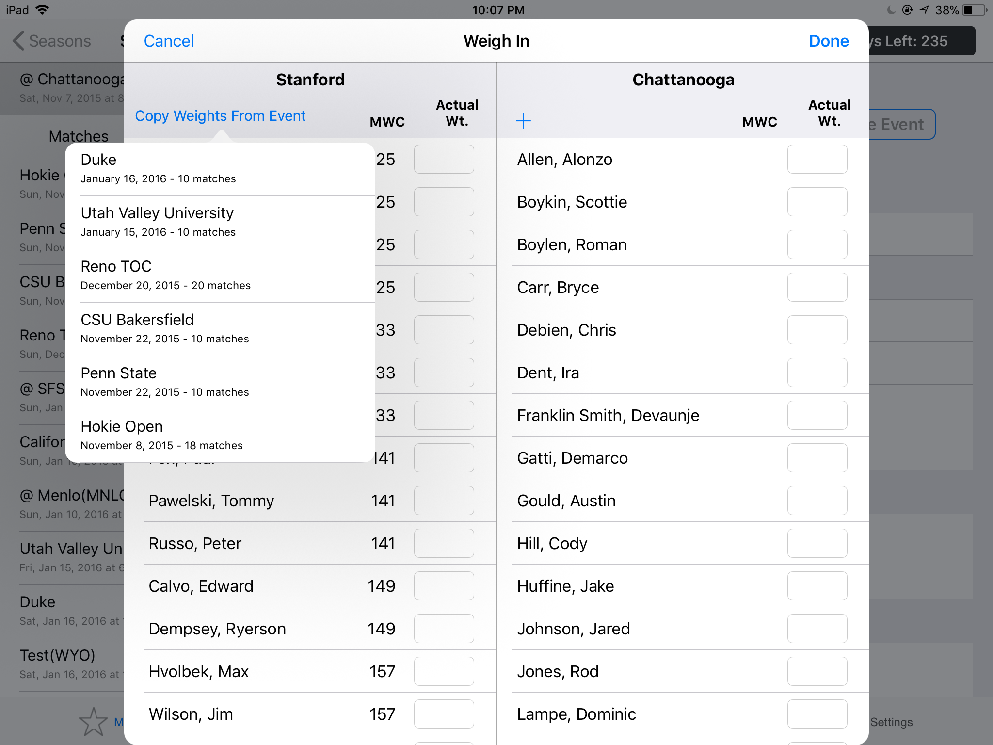 Takedown Scoring and Stats